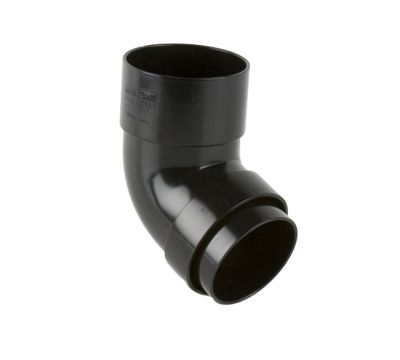 Brett Martin 68mm Round PVC 112.5° Downpipe Offset Bend in Black