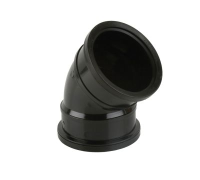 Brett Martin 110mm Round PVC 135° Downpipe Bend in Black