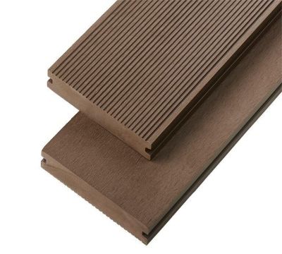 2.4m Solid Commercial Grade Composite Decking Board in Coffee PACK
