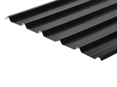 32/1000 Box Profile 0.7 Thick Black PVC Plastisol Coated Roof Sheet