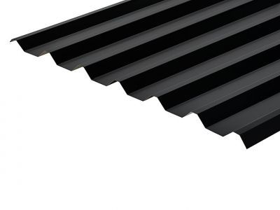34/1000 Box Profile 0.5 Thick Black Polyester Paint Coated Roof Sheet