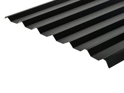 34/1000 Box Profile 0.7 Thick Black PVC Plastisol Coated Roof Sheet