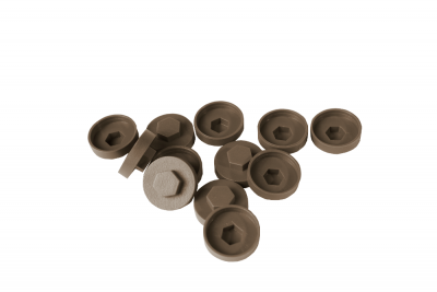 HC19 19mm colour caps Brown/08B29 (Pack of 100)