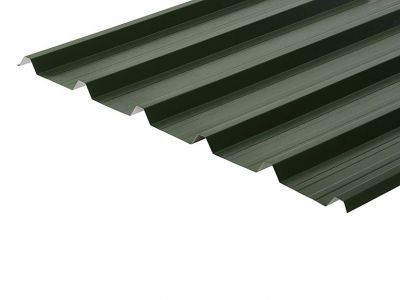 32/1000 Box Profile 0.5 Thick Juniper Green PVC Plastisol Coated Roof Sheet