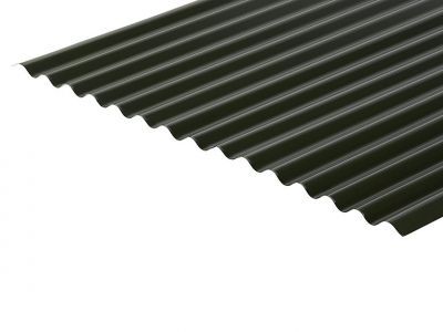 13/3 Corrugated 0.5 Thick Juniper Green Polyester Paint Coated Roof Sheet