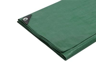 Green Mediumweight Mono Cover Tarpaulin with Eyelets (140gsm)