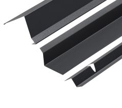 75° Mono Ridge Flashing and Backer Plate Kit for Standing Seam - 3m