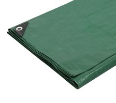 Green Mediumweight Mono Cover Tarpaulin with Eyelets (140 GSM)