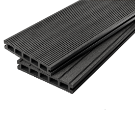 2.4m Original Hollow Composite Grooved Decking Board - Charcoal