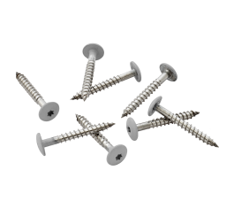 Pack of 100 39mm Stainless Steel Screw + Bit for Fibre Cement Cladding Boards - Grey