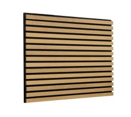 2.4m Acoustic Internal Slatted Wall Panels - Golden Pine