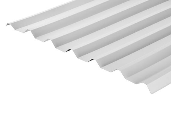 34/1000 Box Profile 0.7 Thick White PVC Plastisol Coated Roof Sheet