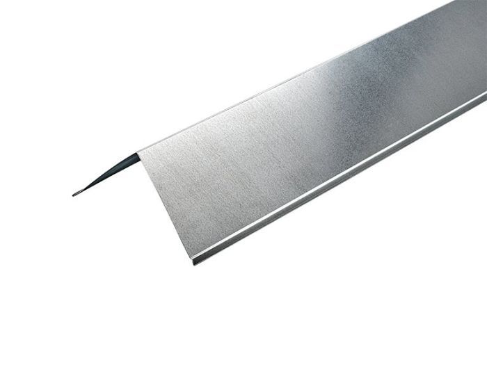 90º Barge Board Corner Flashings in Plain Galvanised Finished - 3m 200mm x 200mm