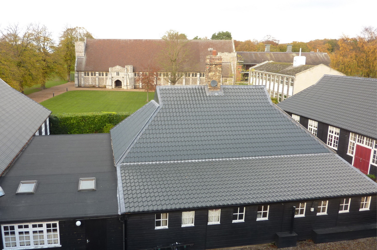Gresham's School in Norfolk replaces thatch roof with Tileform Sheeting