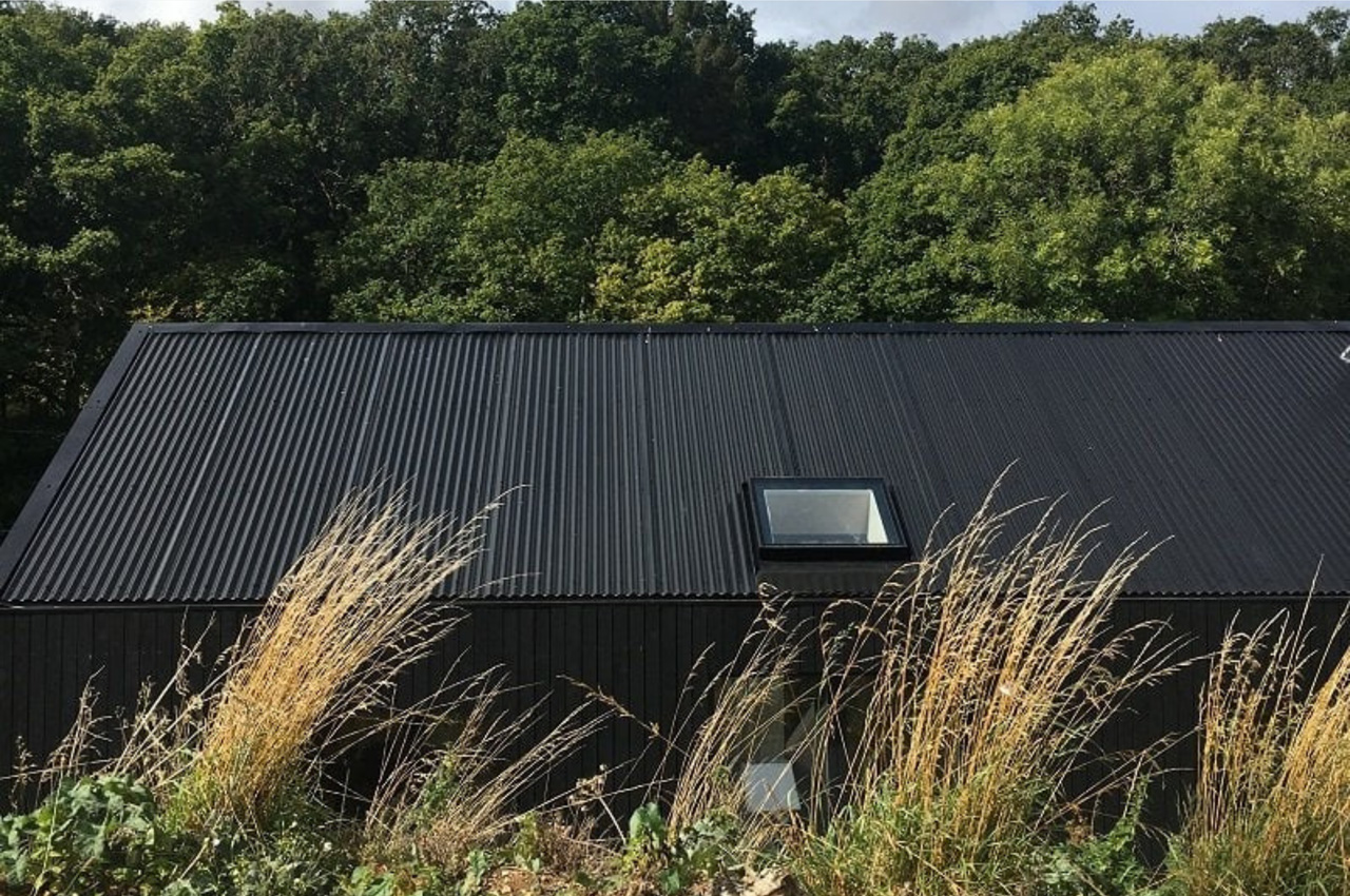 Black Corrugated Roof Sheets on new conversion 