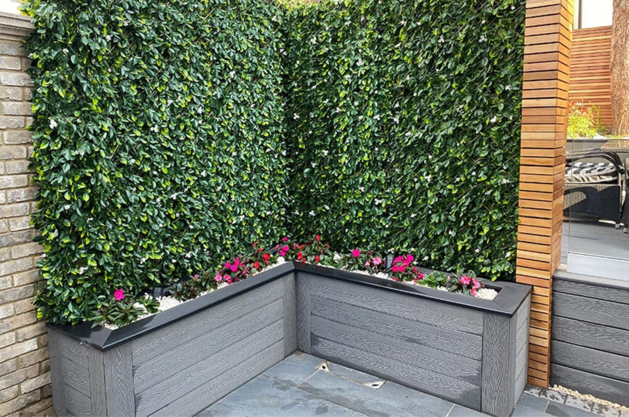 Cladco Composite Decking has been installed in multiple colours to create this attractive Decking area.