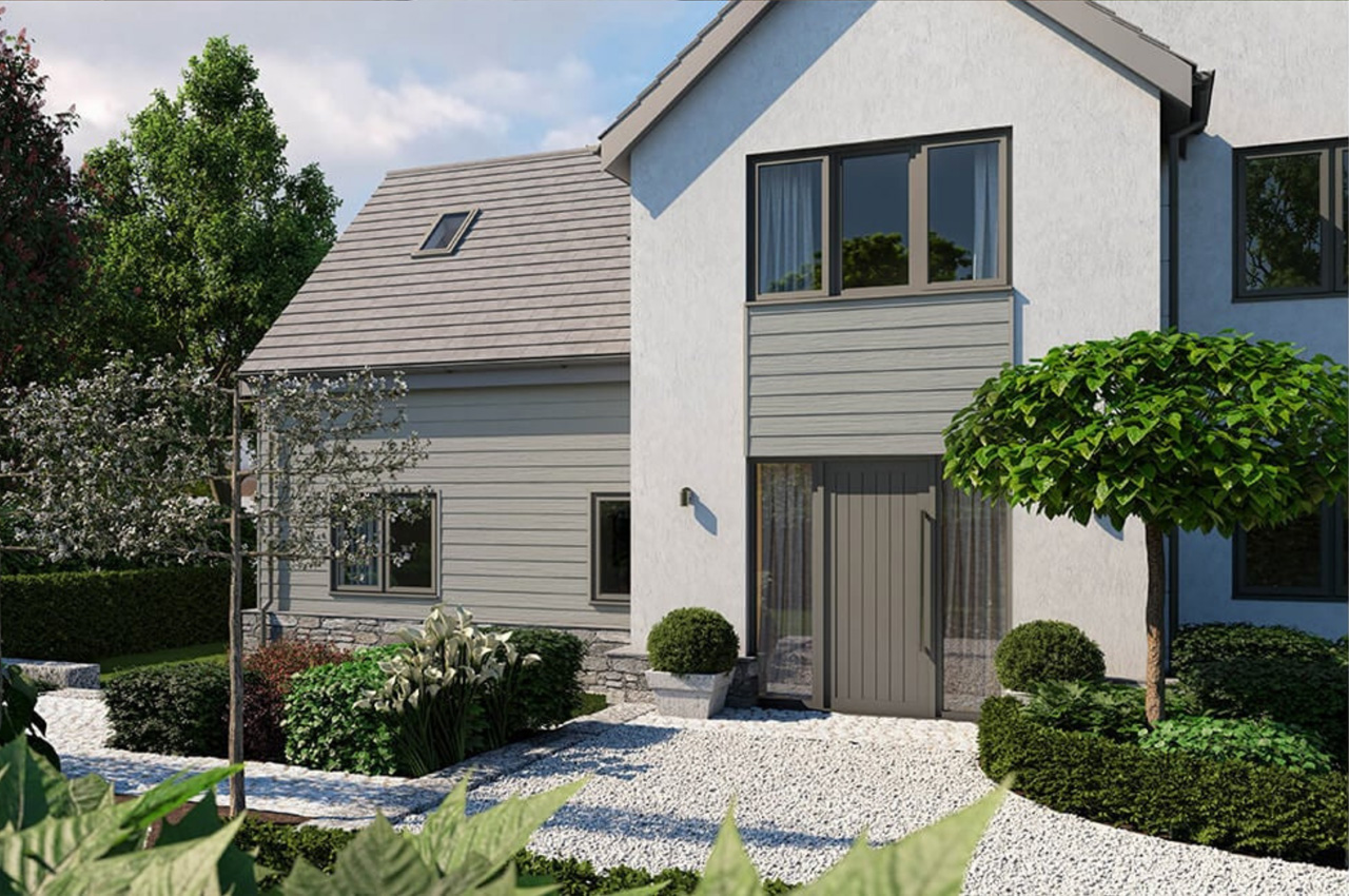 Fibre Cement Wall Cladding Boards in Light Grey colour transform a home's exterior