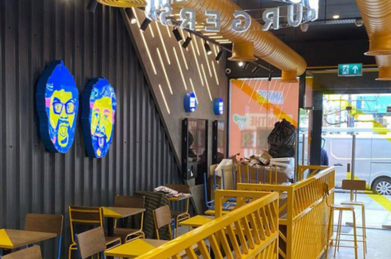 London-based burger restaurant transforms interior with Cladco Steel Sheets