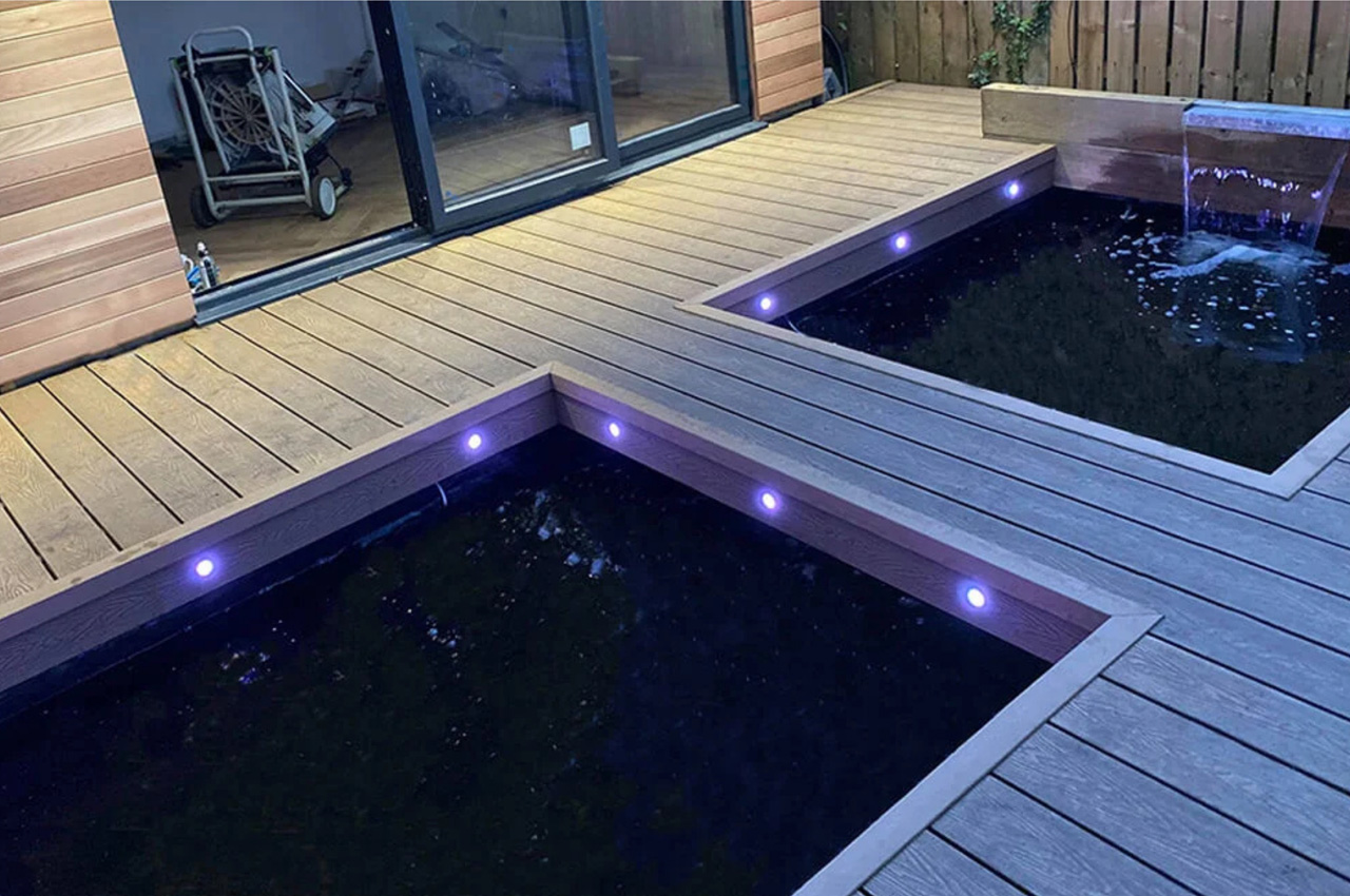Cladco Composite Boards and Corner Trims to create a neat, framing water feature | @ne_joinery_works
