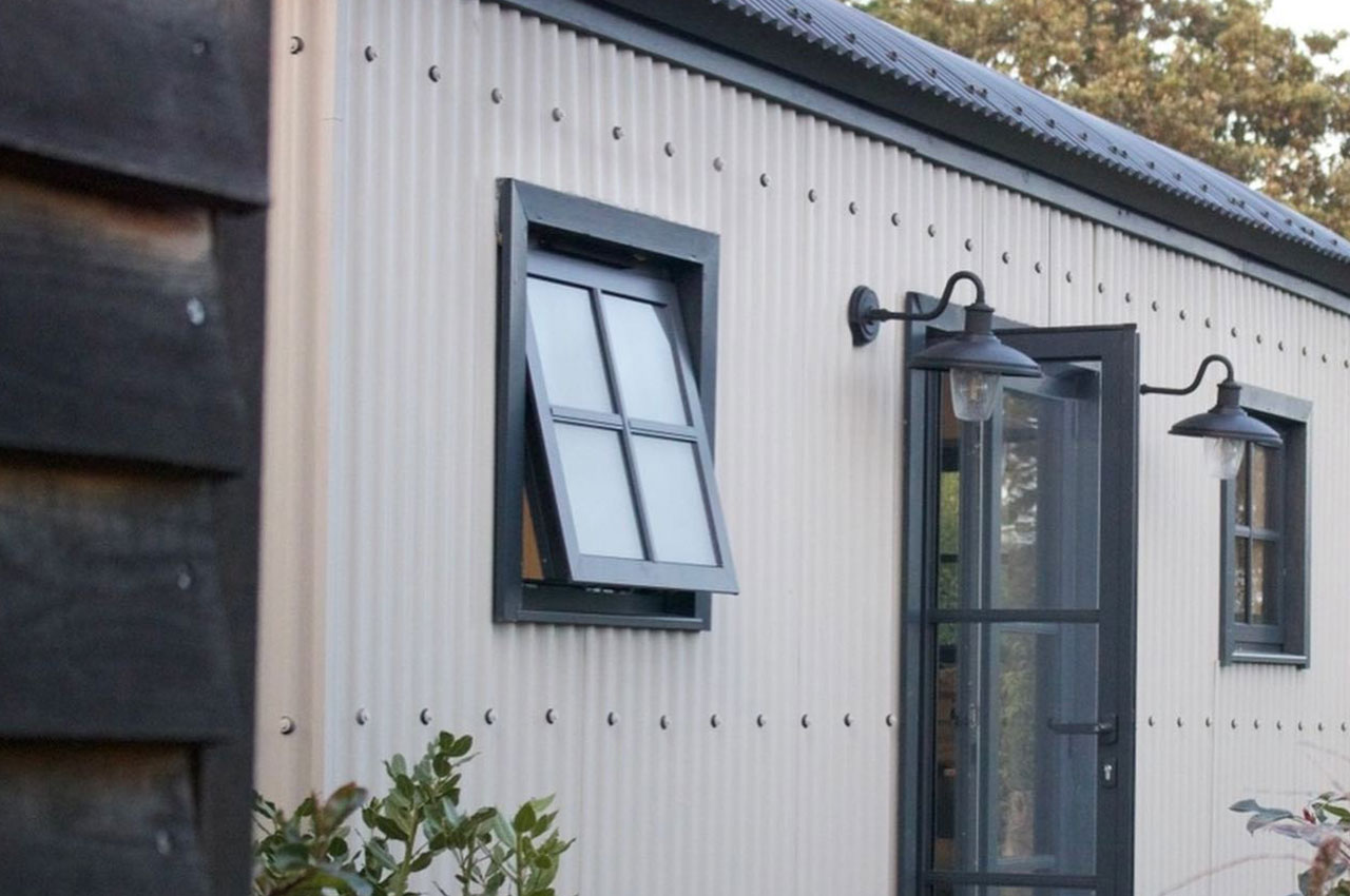 Corrugated Shipping Container Home in Goosewing Grey | New Forest Containers