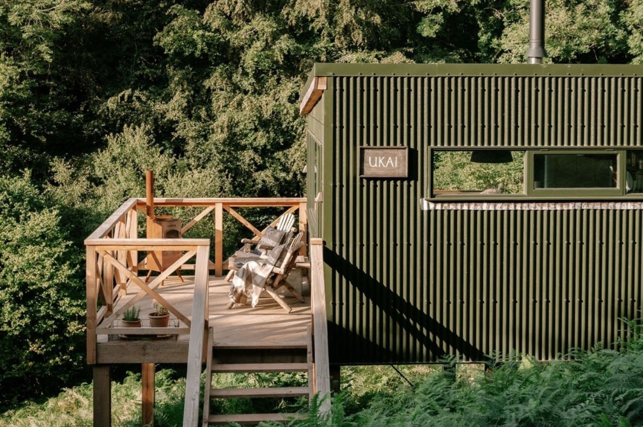 Woodland Cabin | 13/3 Corrugated Roofing Sheets In Olive Green