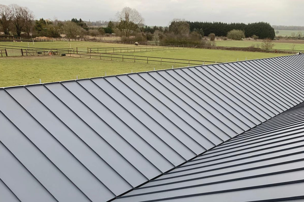 Modern Commercial Farm Units | Slate Grey Standing Seam Roofing Sheets
