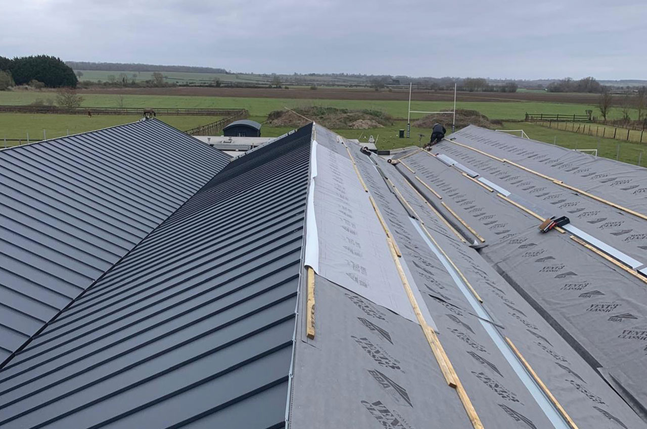 Modern Commercial Farm Units | Slate Grey Standing Seam Roofing Sheets