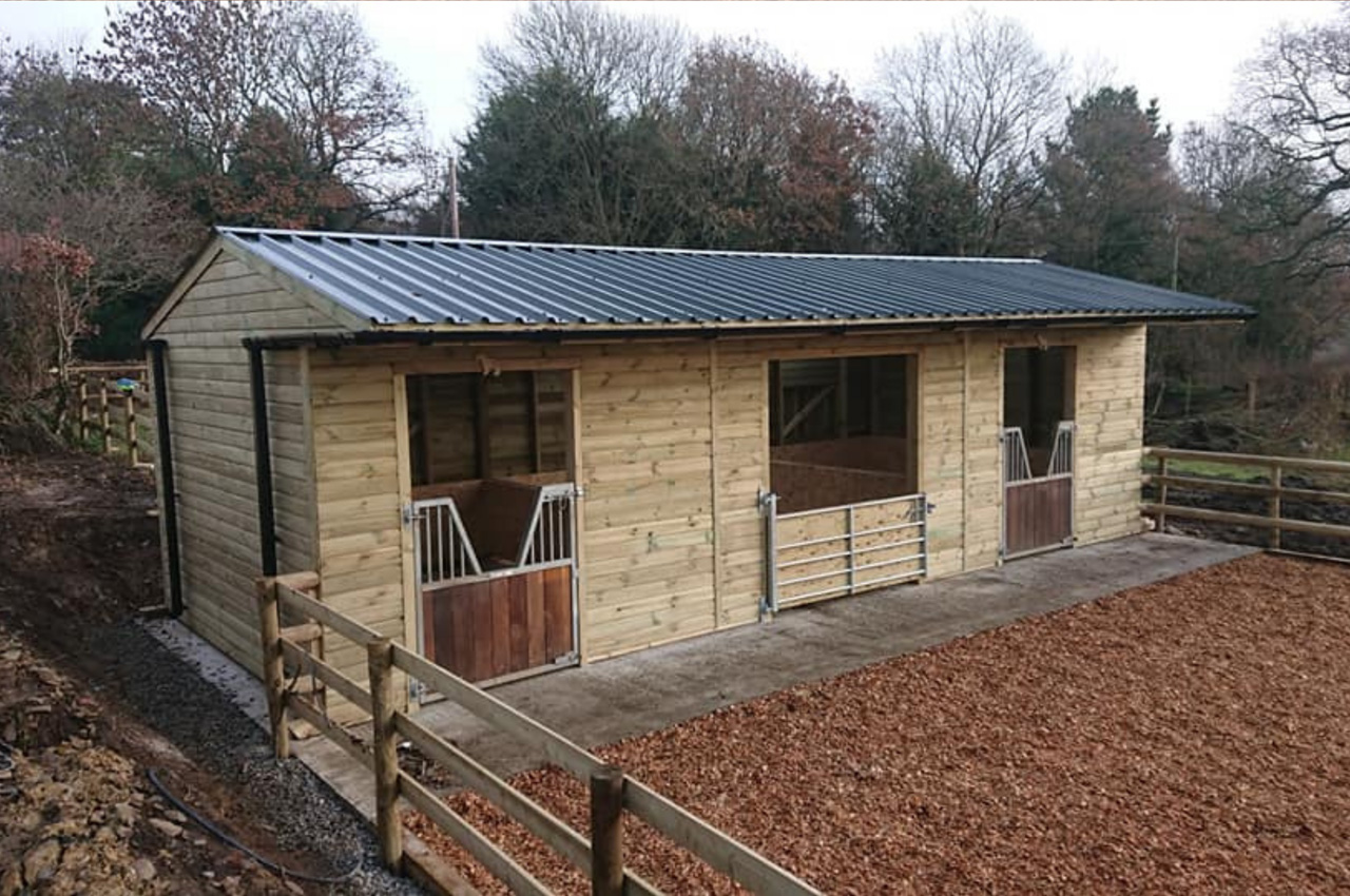 Cladco 32/1000 Box Profile Roofing Sheets on Stable Block