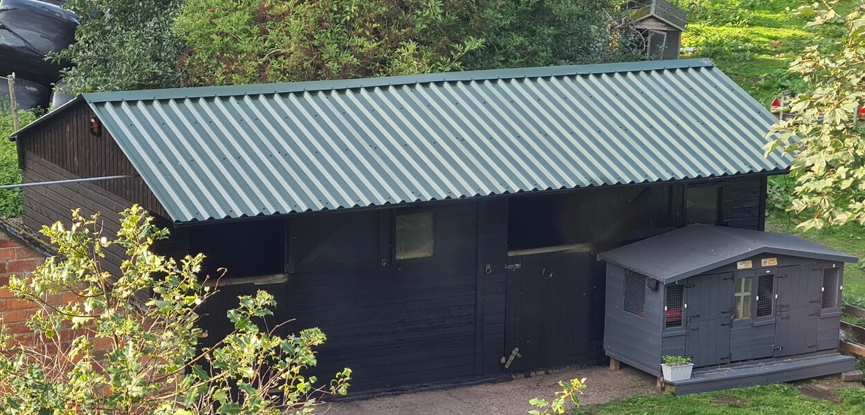 This Stable exterior has been transformed with Cladco 34/1000 Roofing Sheets