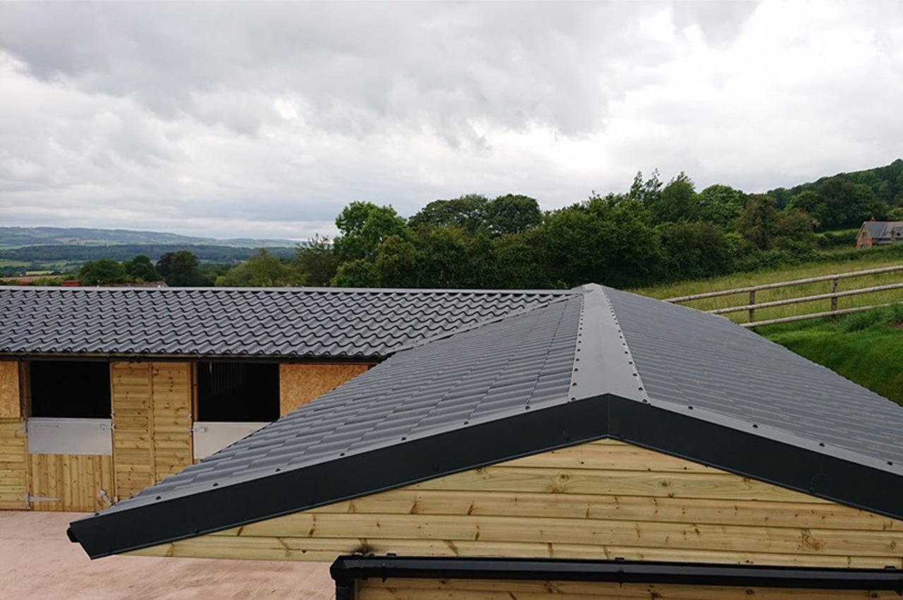 Tileform Roof Sheets in Slate Grey GreenCoat® Pural Coating