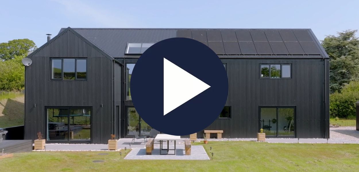 The Black Barn Project combines contemporary with agricultural style using Cladco 13/3 Corrugated Roof Sheets.