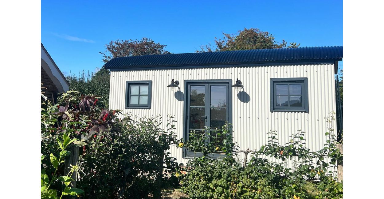 Corrugated Shipping Container Home in Goosewing Grey | New Forest Containers