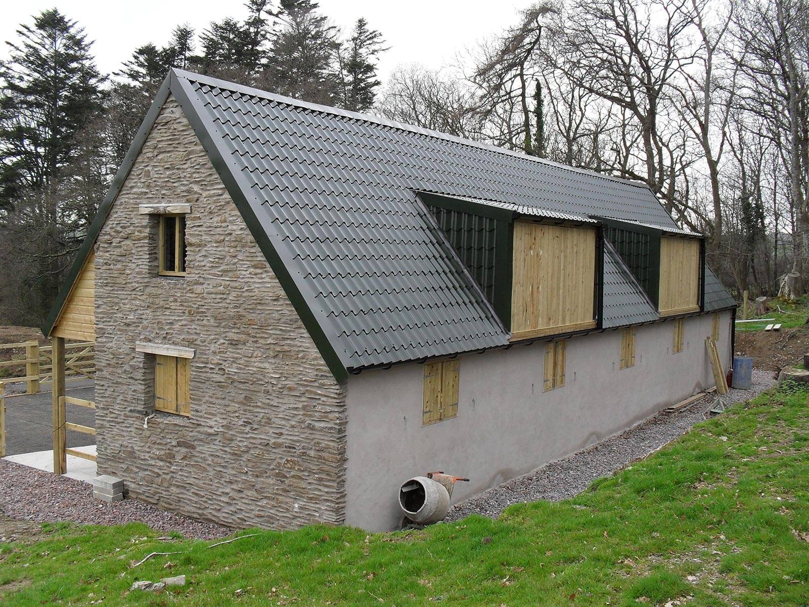 Tile form Sheeting on Stable Block