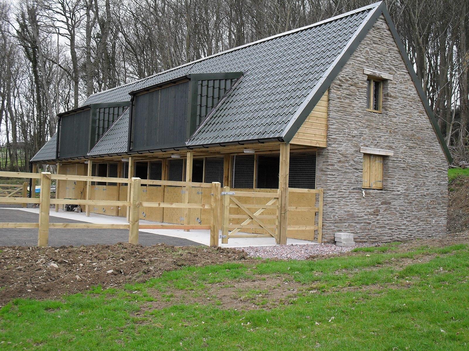 Tile form Sheeting on Stable Block