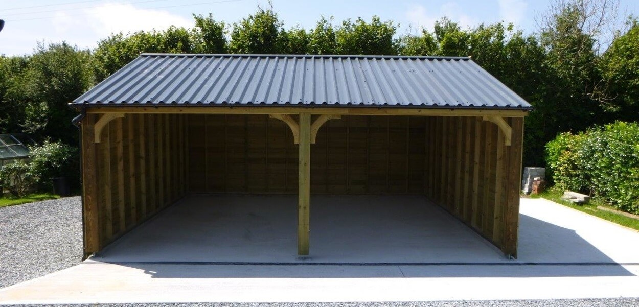 Attractive carport designed using Cladco 34/1000 Box Profile Roofing Sheets