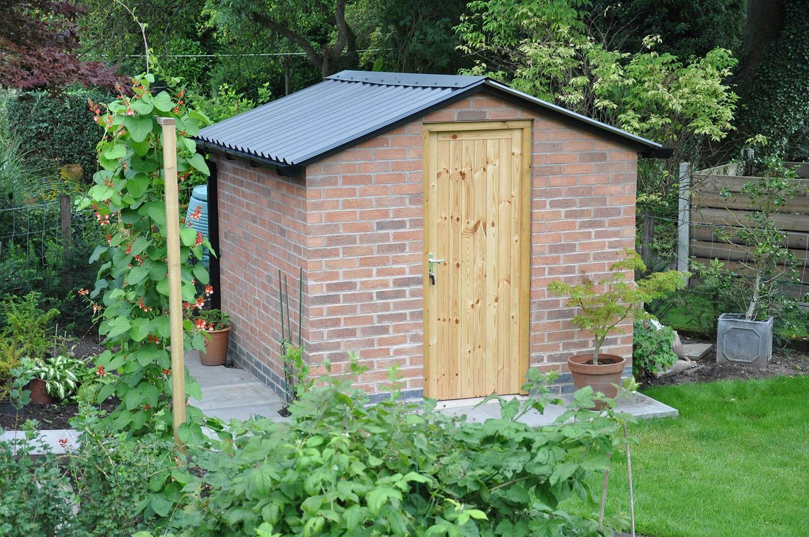 Anthracite PVC Box Profile Garden Shed 