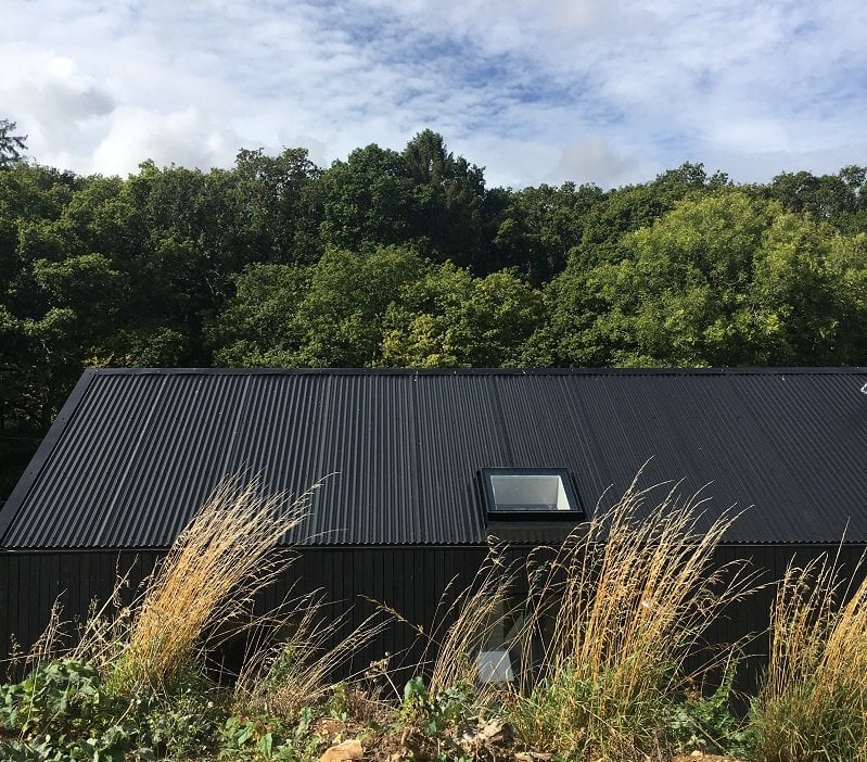 Black Corrugated Roof Sheets on new conversion 