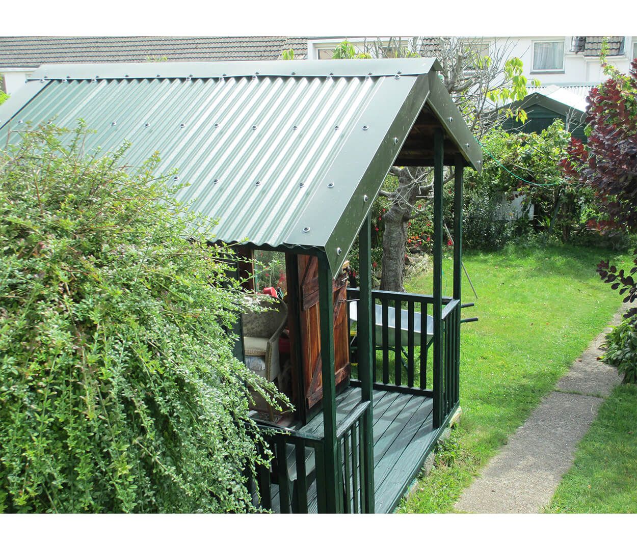 Juniper Green Corrugated Garden Building