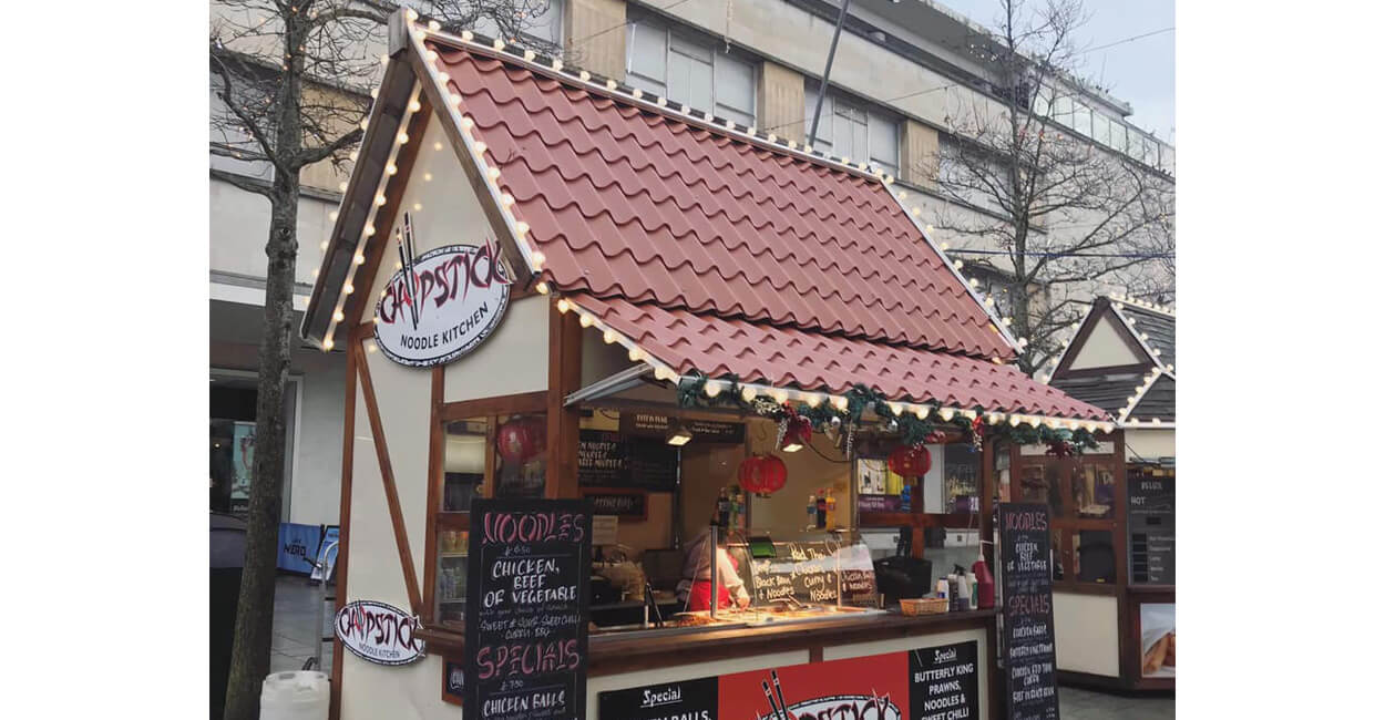 Cladco Tileform sheeting at Plymouth Christmas Market