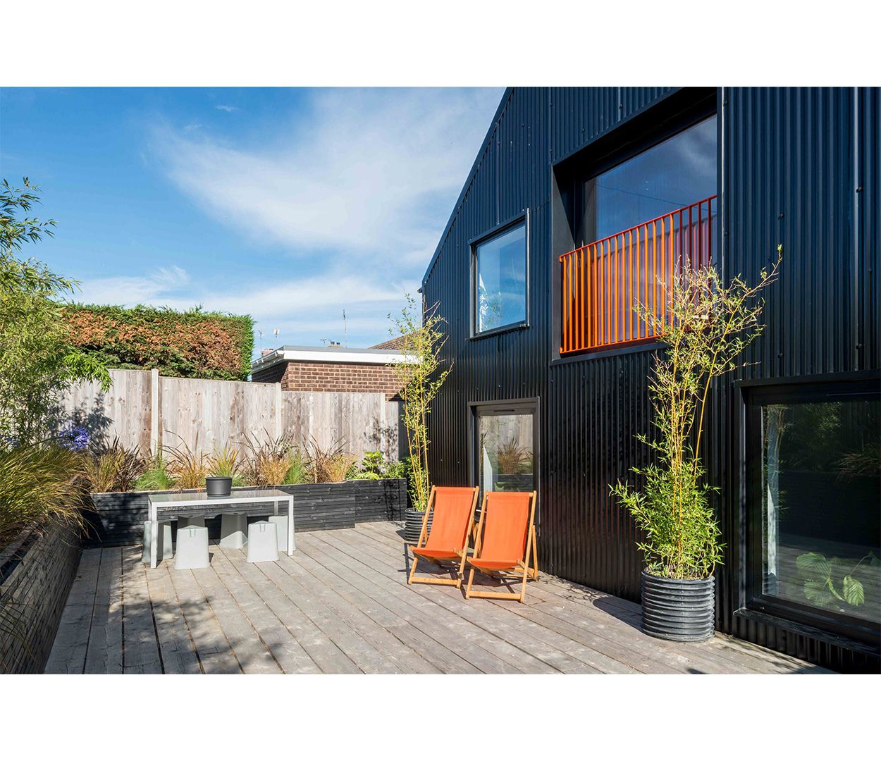 A bold, low-maintenance exterior created using Cladco Corrugated Roofing Sheets