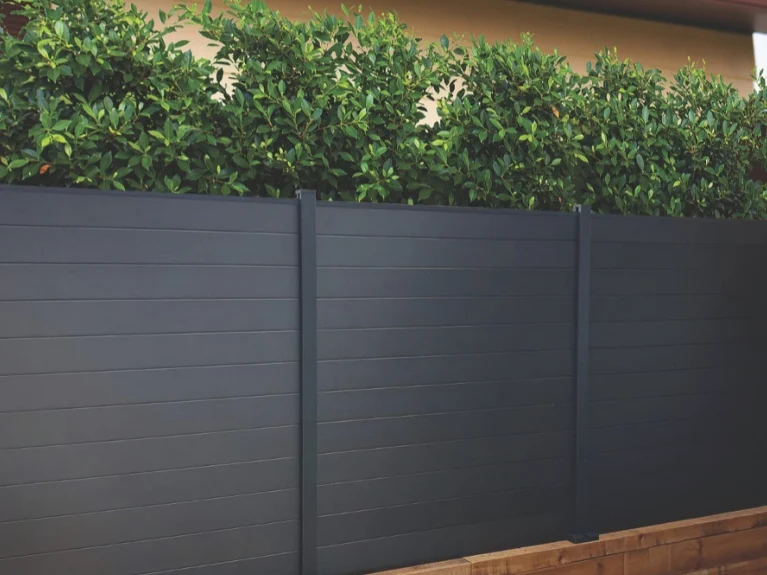 Composite decking used as privacy screening