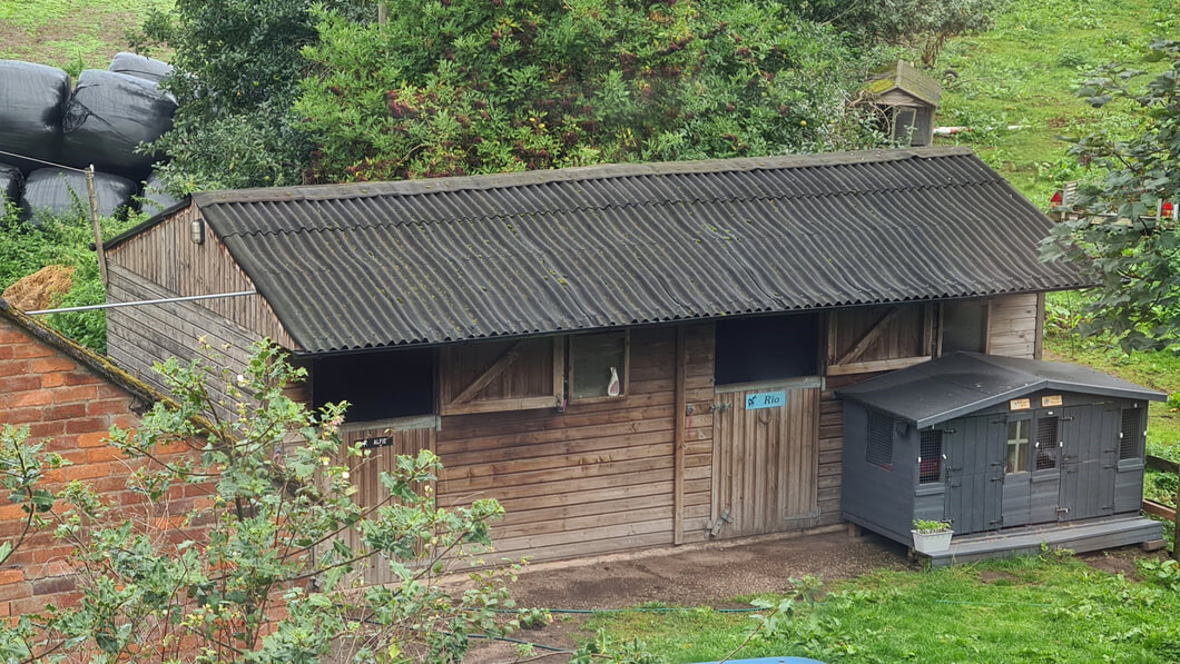 Stable block with old Onduline Roofing Panels