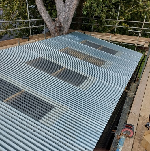 Barn with Corrugated Galvanised Roofing Sheets