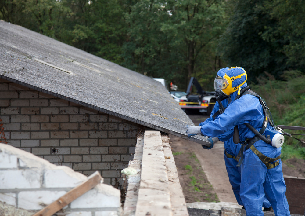 Handle asbestos roofing materials with absolute care, cover your skin and keep uncovered people away when disposing of an asbestos roof, as they are at a greater risk