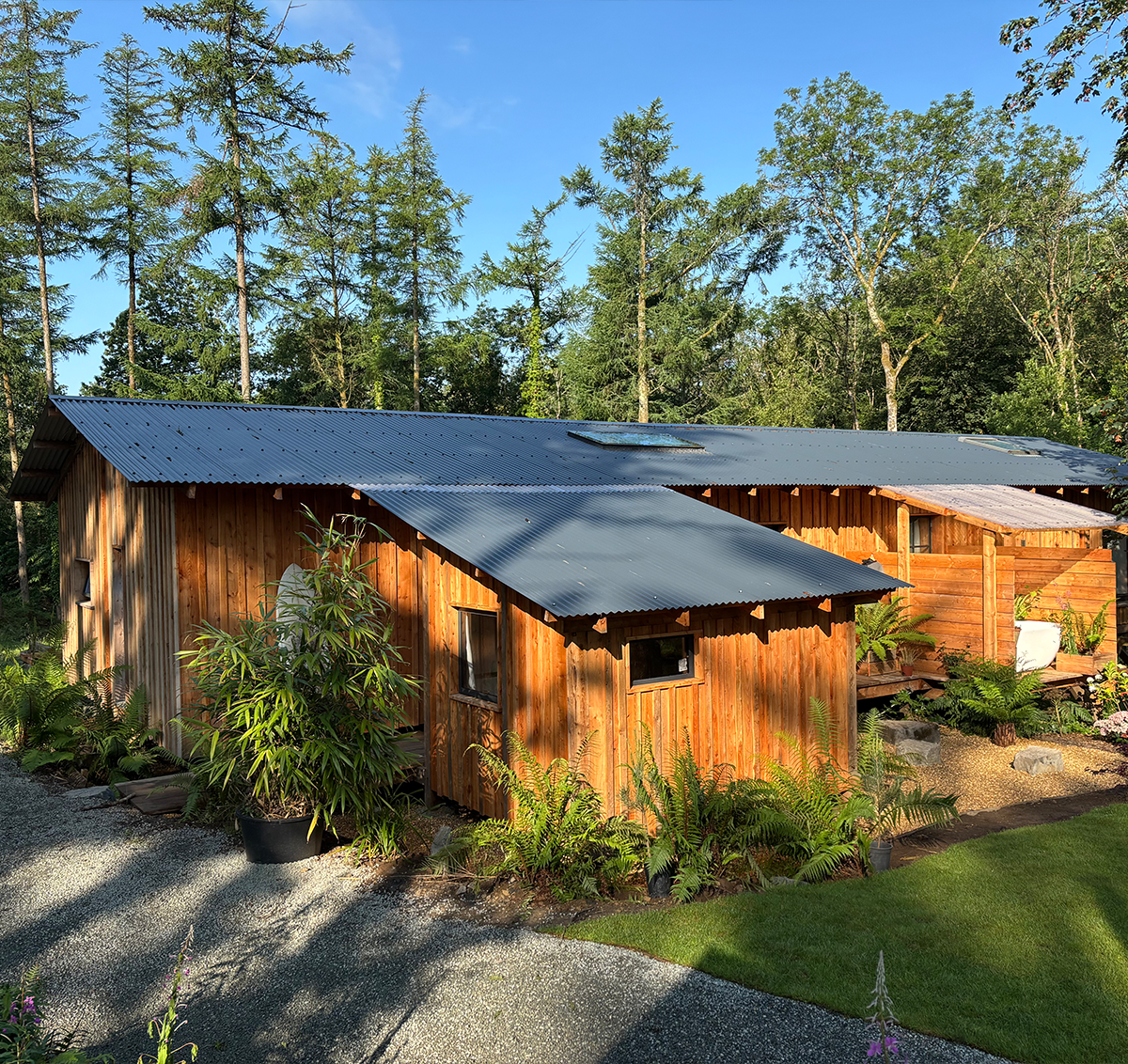 Cladco 13/3 corrugated roofing sheets installed on this eco-friendly house. Buy yours today.