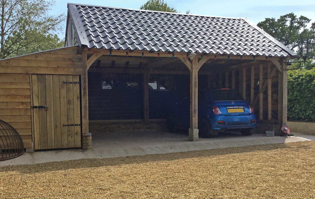 Carport featuring Cladco Tile Form Roofing Sheets