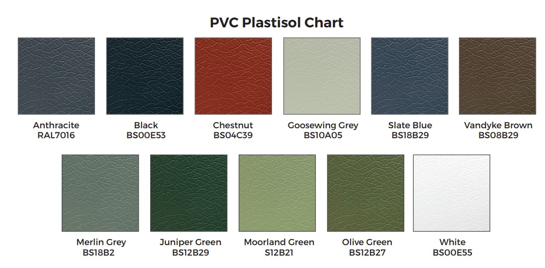 PVC Plastisol colour choices