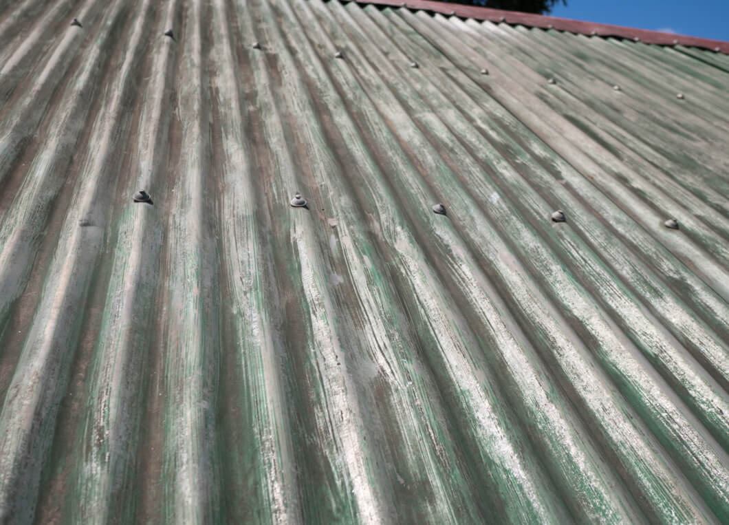 Corrugated metal roof