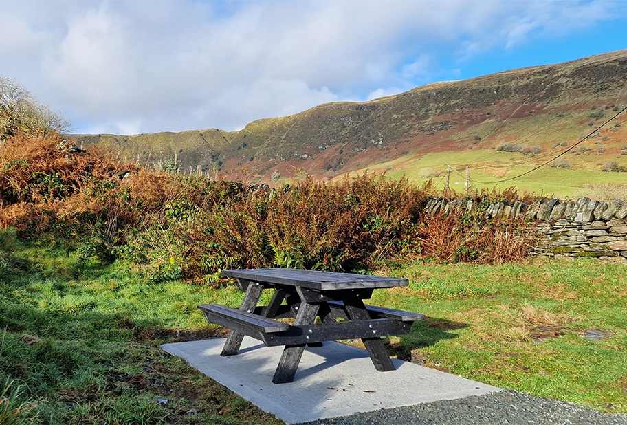 Recycled plastic furniture is made from 100% recycled materials.