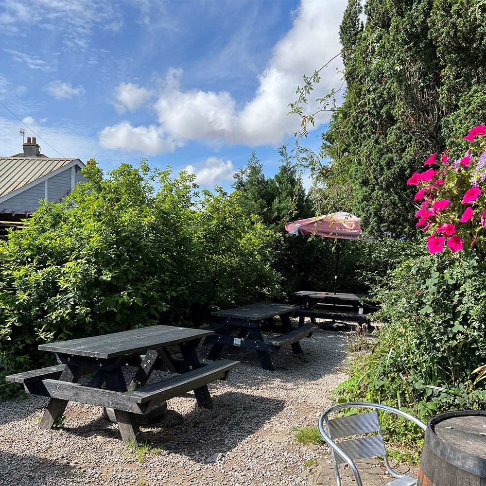 Walk-in picnic bench.